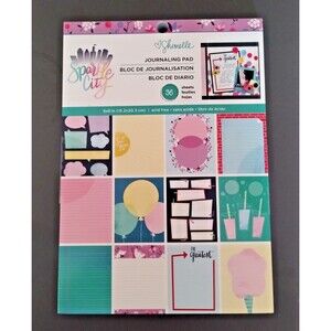 American Crafts 6" x 8" Paper Journaling Pad, Shimelle Sparkle City, 36 Sheets
